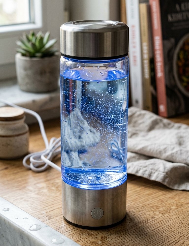 Q-Hydra SPE/PEM Taşınabilir Hidrojen Su Şişesi 420 ml